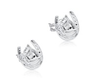 Horse shoe Designed Silver Stud Earring STS-5161